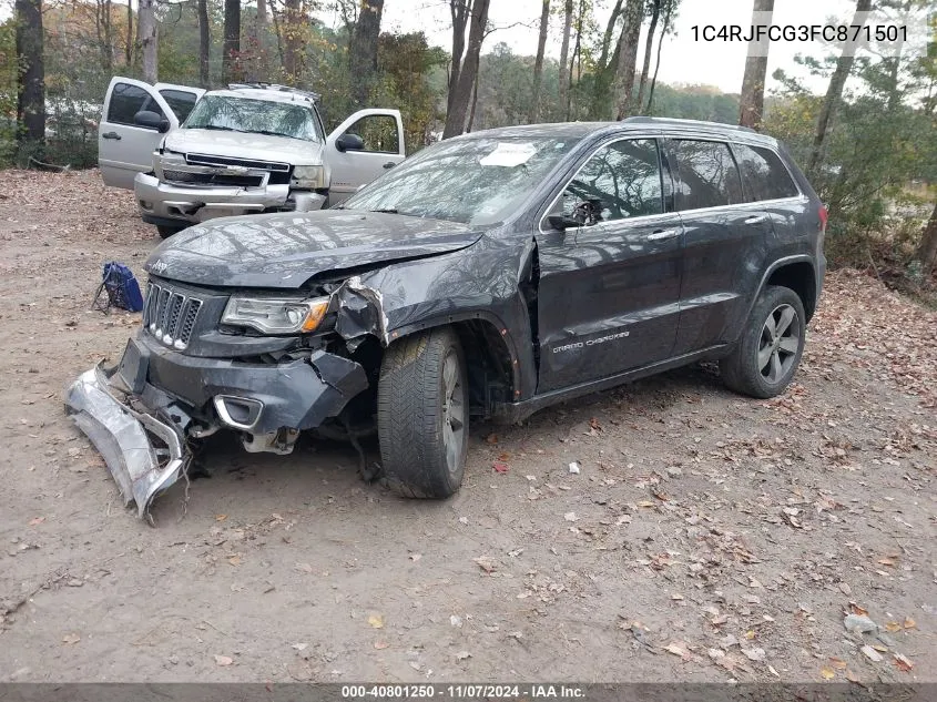 2015 Jeep Grand Cherokee Overland VIN: 1C4RJFCG3FC871501 Lot: 40801250