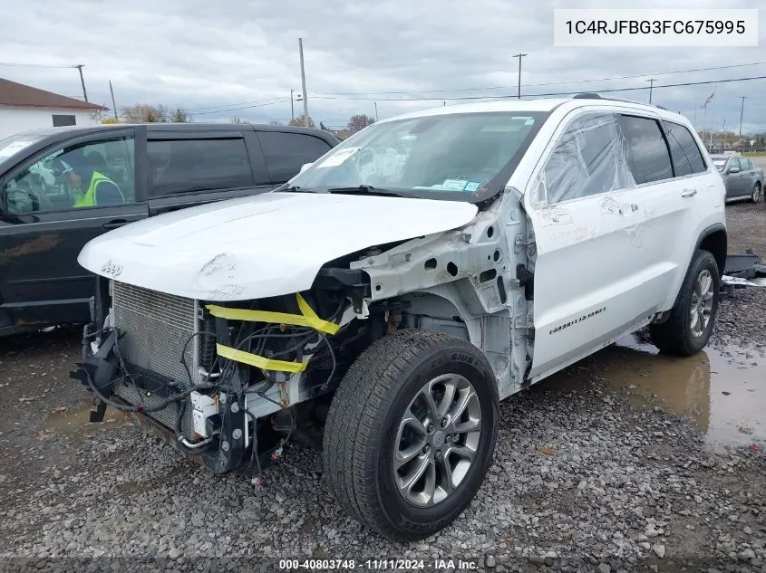 2015 Jeep Grand Cherokee Limited VIN: 1C4RJFBG3FC675995 Lot: 40803748