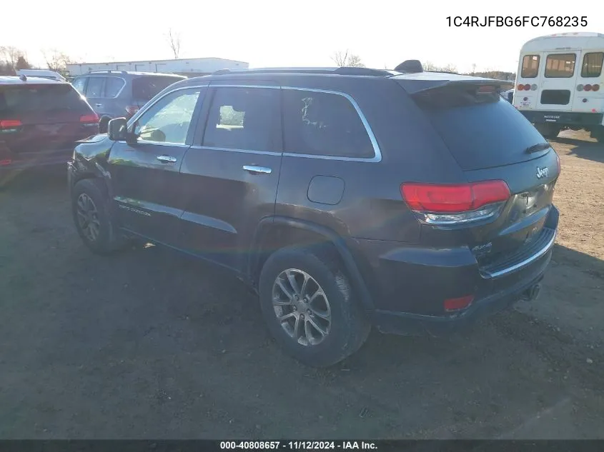 2015 Jeep Grand Cherokee Limited VIN: 1C4RJFBG6FC768235 Lot: 40808657