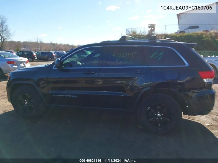 2015 Jeep Grand Cherokee Laredo VIN: 1C4RJEAG9FC160706 Lot: 40821115