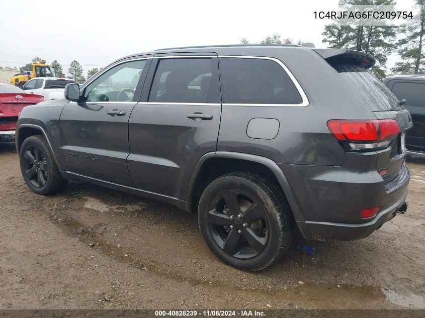 2015 Jeep Grand Cherokee Altitude VIN: 1C4RJFAG6FC209754 Lot: 40828239