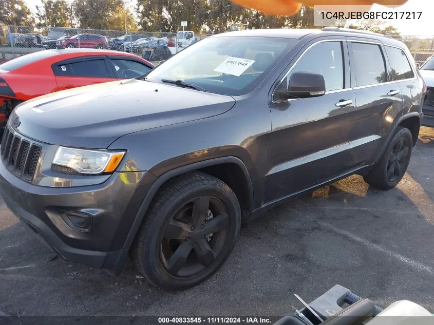 2015 Jeep Grand Cherokee Limited VIN: 1C4RJEBG8FC217217 Lot: 40833545