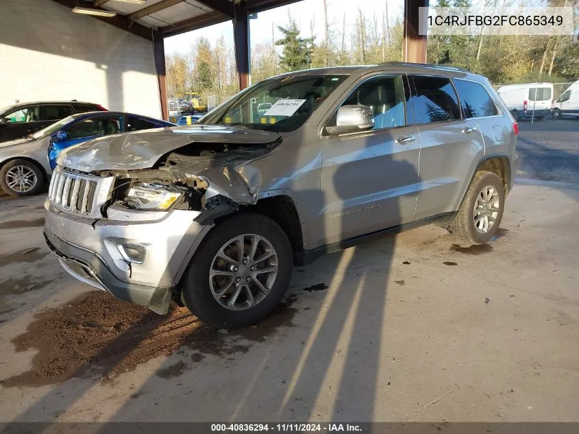 2015 Jeep Grand Cherokee Limited VIN: 1C4RJFBG2FC865349 Lot: 40836294