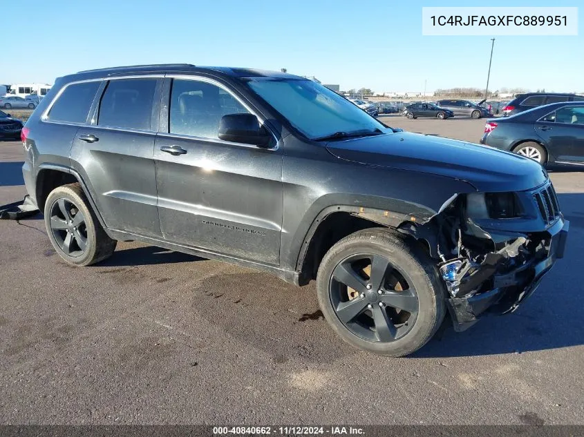 2015 Jeep Grand Cherokee Altitude VIN: 1C4RJFAGXFC889951 Lot: 40840662