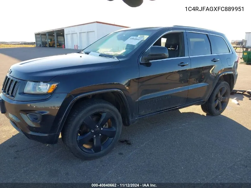 2015 Jeep Grand Cherokee Altitude VIN: 1C4RJFAGXFC889951 Lot: 40840662