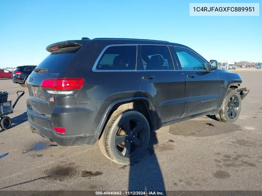 2015 Jeep Grand Cherokee Altitude VIN: 1C4RJFAGXFC889951 Lot: 40840662