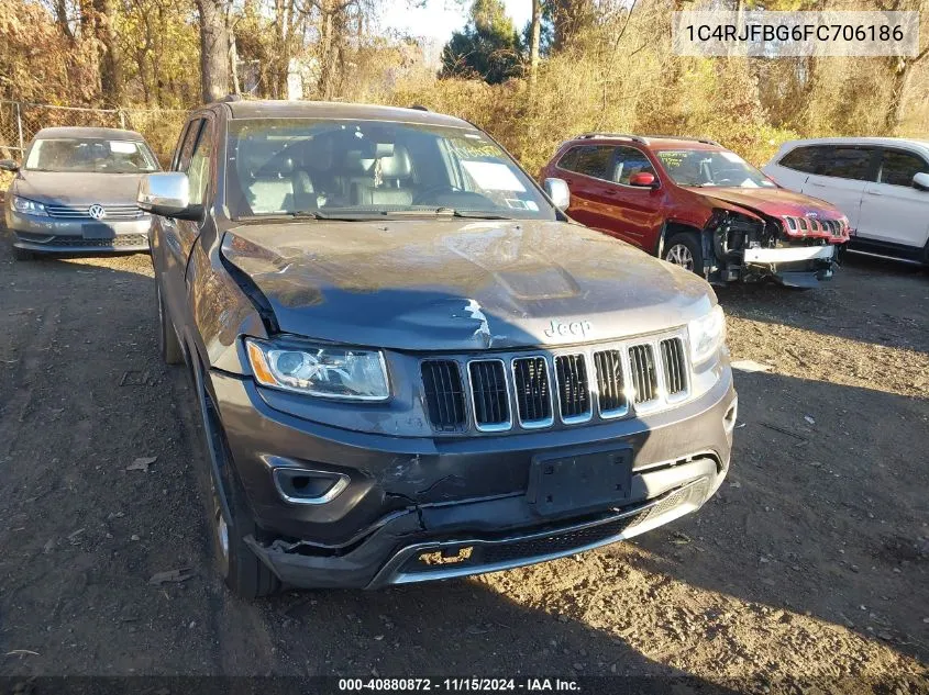 2015 Jeep Grand Cherokee Limited VIN: 1C4RJFBG6FC706186 Lot: 40880872