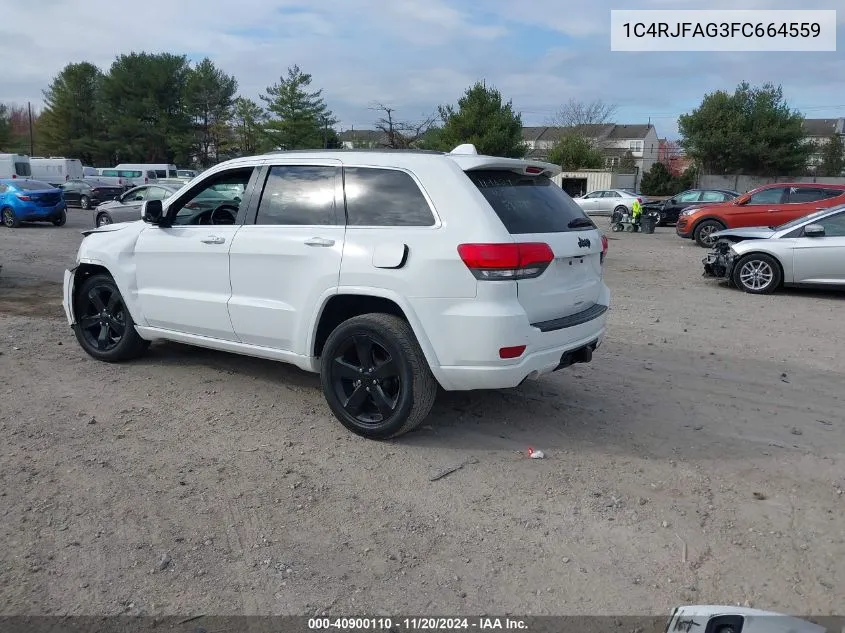 2015 Jeep Grand Cherokee Altitude VIN: 1C4RJFAG3FC664559 Lot: 40900110