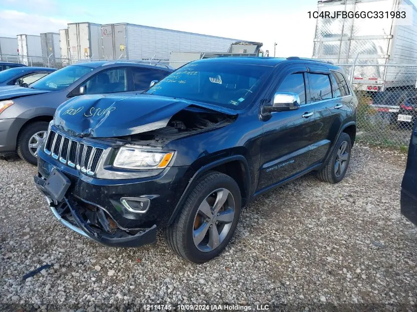 2016 Jeep Grand Cherokee VIN: 1C4RJFBG6GC331983 Lot: 12114745