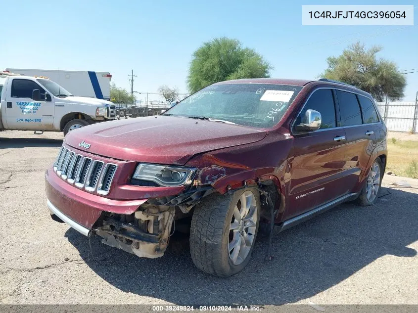 2016 Jeep Grand Cherokee Summit VIN: 1C4RJFJT4GC396054 Lot: 39249824