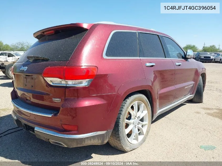 2016 Jeep Grand Cherokee Summit VIN: 1C4RJFJT4GC396054 Lot: 39249824