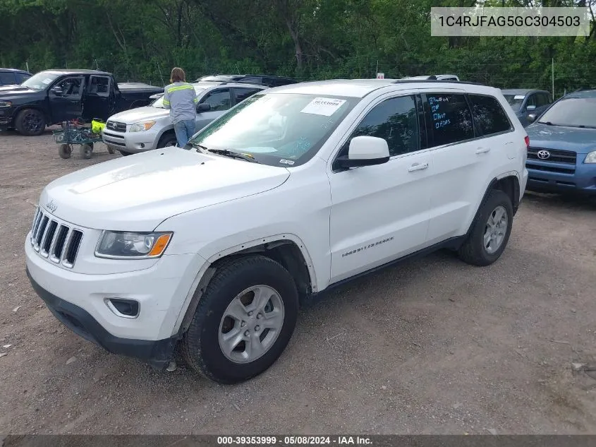 2016 Jeep Grand Cherokee Laredo VIN: 1C4RJFAG5GC304503 Lot: 39353999