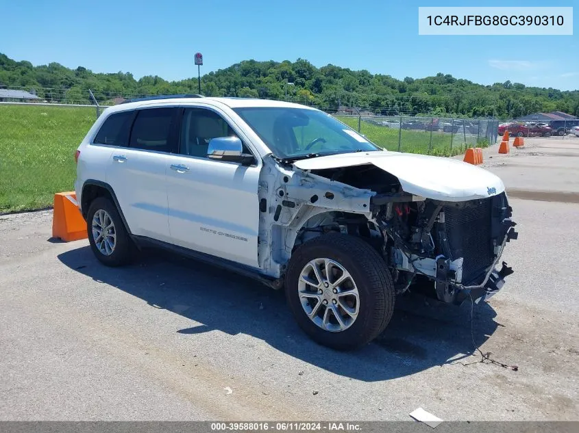 2016 Jeep Grand Cherokee Limited VIN: 1C4RJFBG8GC390310 Lot: 39588016