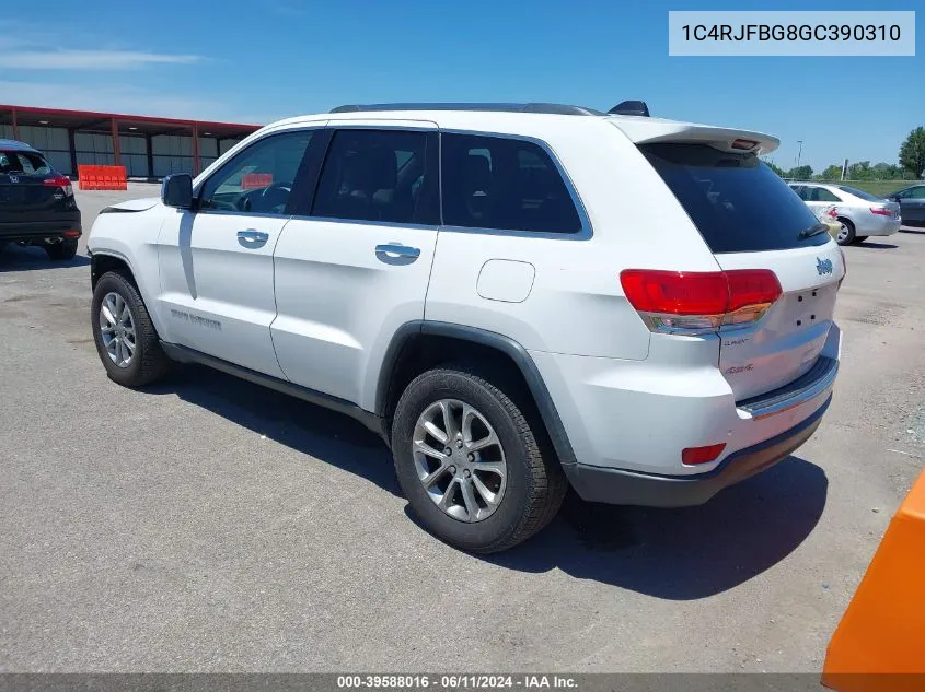 1C4RJFBG8GC390310 2016 Jeep Grand Cherokee Limited