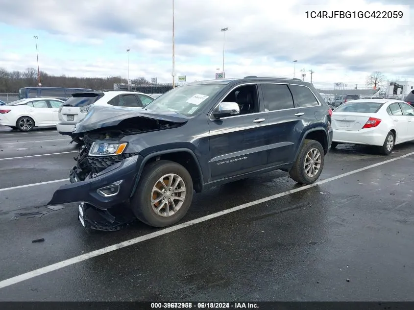 1C4RJFBG1GC422059 2016 Jeep Grand Cherokee Limited