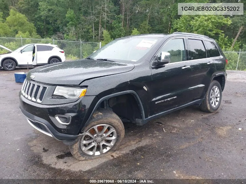 2016 Jeep Grand Cherokee Limited VIN: 1C4RJEBG2GC335202 Lot: 39679968