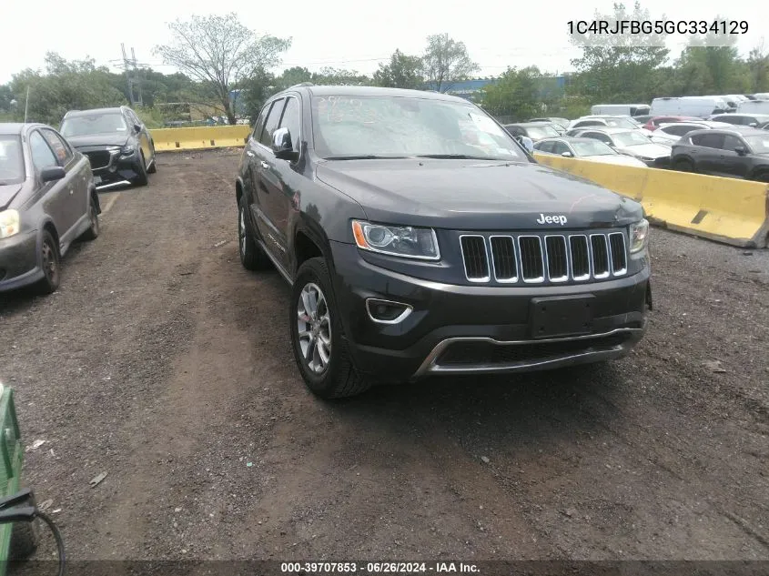 2016 Jeep Grand Cherokee Limited VIN: 1C4RJFBG5GC334129 Lot: 39707853