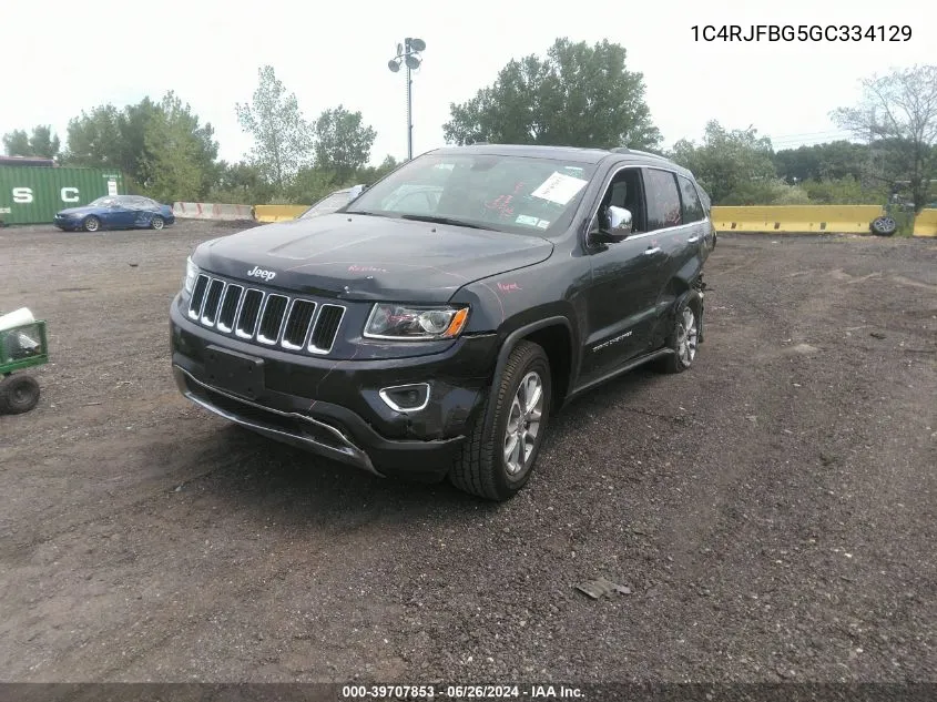 2016 Jeep Grand Cherokee Limited VIN: 1C4RJFBG5GC334129 Lot: 39707853