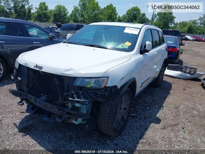 2016 Jeep Grand Cherokee Limited 75Th Anniversary VIN: 1C4RJFBG5GC344062 Lot: 39828319