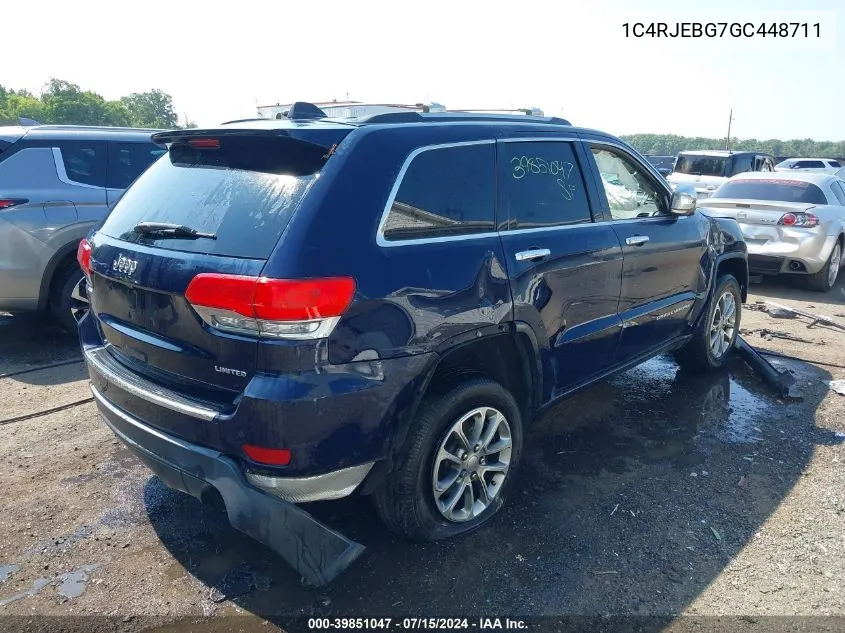 1C4RJEBG7GC448711 2016 Jeep Grand Cherokee Limited