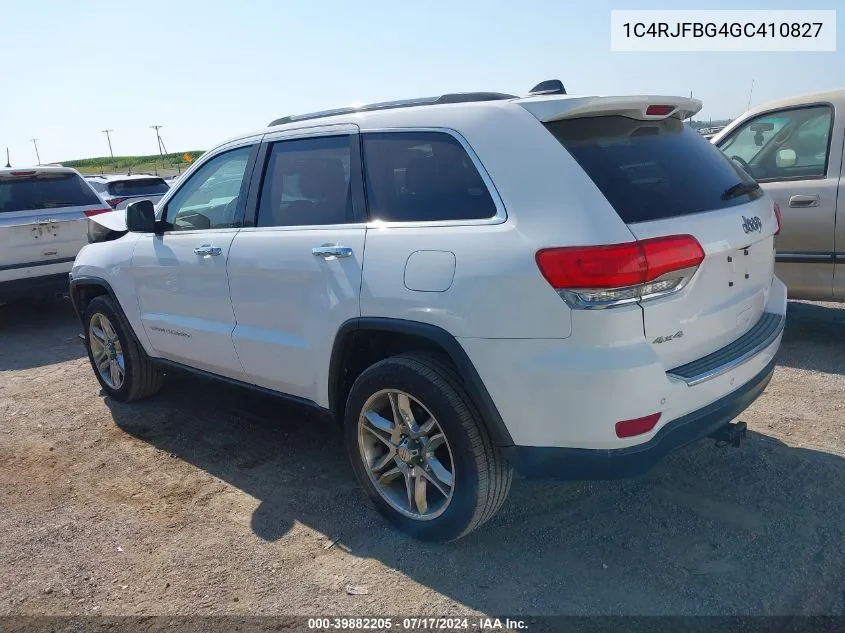 1C4RJFBG4GC410827 2016 Jeep Grand Cherokee Limited