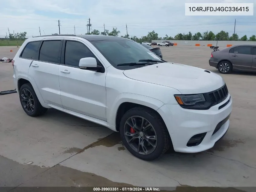 2016 Jeep Grand Cherokee Srt VIN: 1C4RJFDJ4GC336415 Lot: 39903351