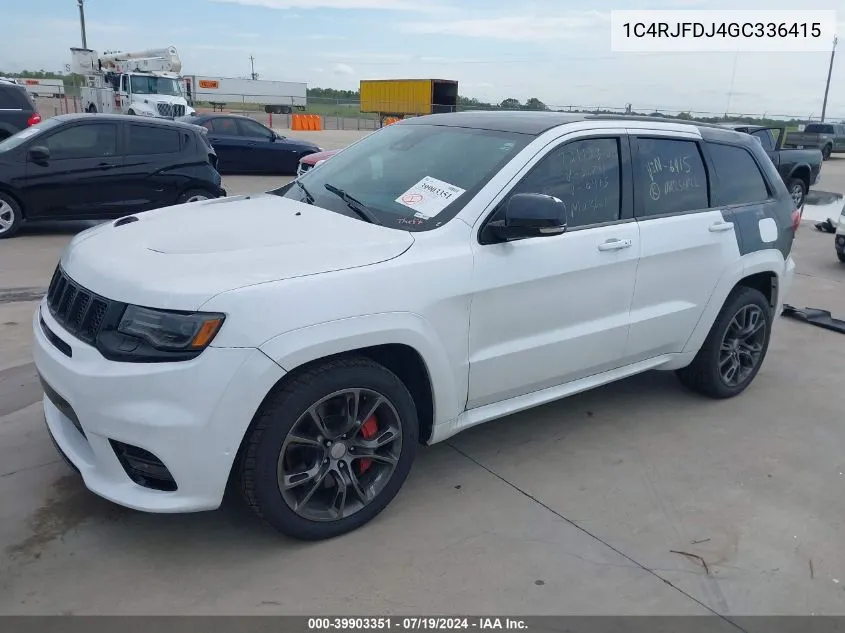 2016 Jeep Grand Cherokee Srt VIN: 1C4RJFDJ4GC336415 Lot: 39903351