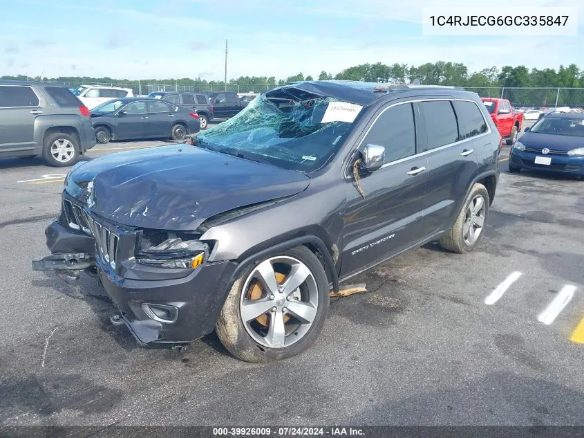 1C4RJECG6GC335847 2016 Jeep Grand Cherokee Overland