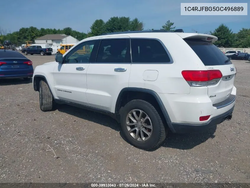 1C4RJFBG5GC496889 2016 Jeep Grand Cherokee Limited