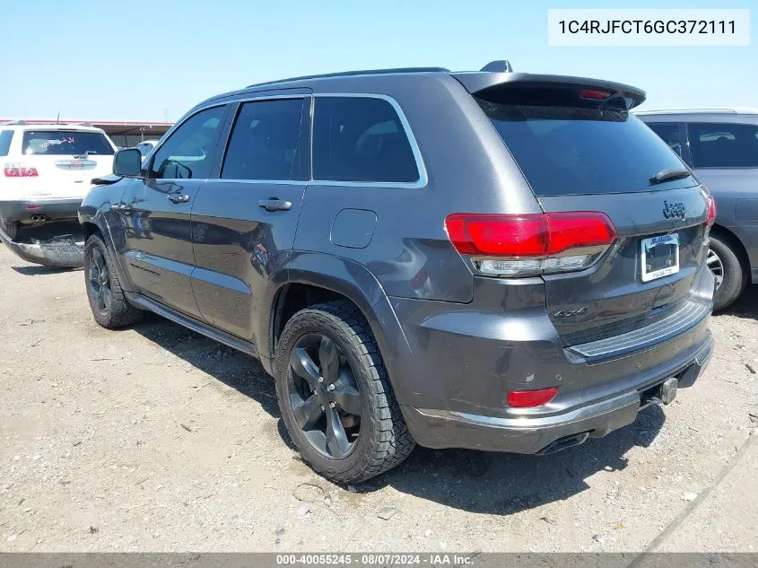 1C4RJFCT6GC372111 2016 Jeep Grand Cherokee High Altitude