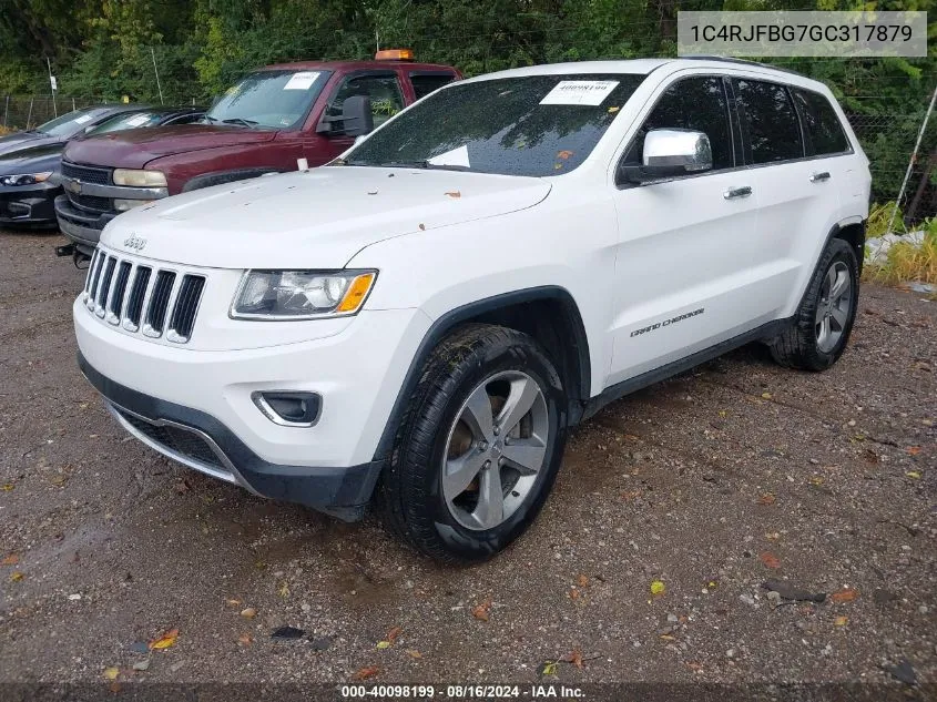 2016 Jeep Grand Cherokee Limited VIN: 1C4RJFBG7GC317879 Lot: 40098199