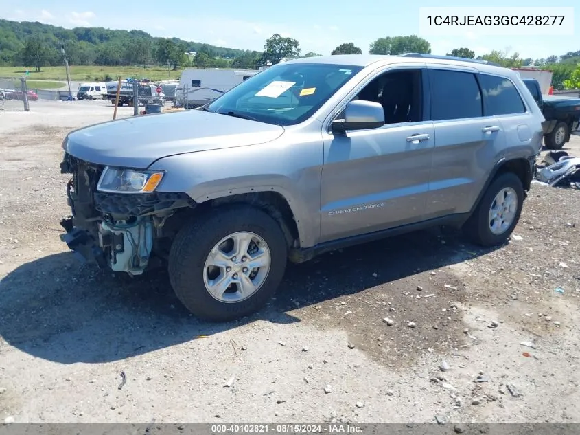 2016 Jeep Grand Cherokee Laredo VIN: 1C4RJEAG3GC428277 Lot: 40102821