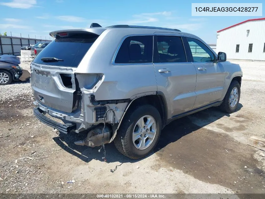 2016 Jeep Grand Cherokee Laredo VIN: 1C4RJEAG3GC428277 Lot: 40102821