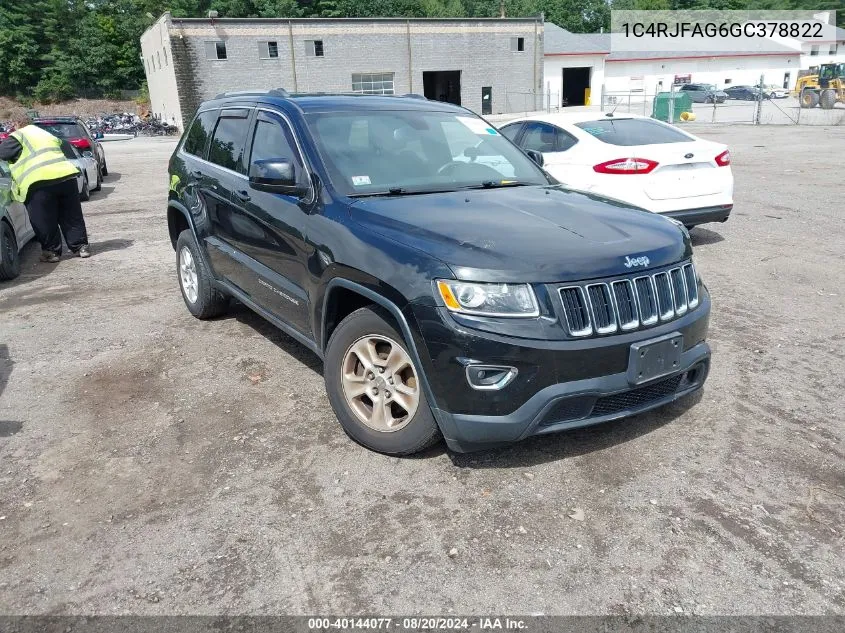 2016 Jeep Grand Cherokee Laredo VIN: 1C4RJFAG6GC378822 Lot: 40144077