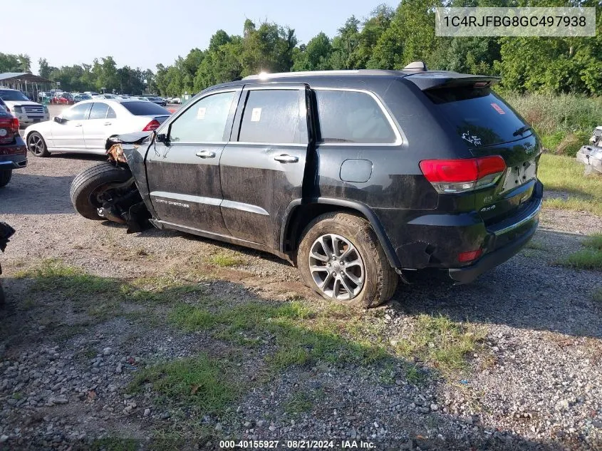 2016 Jeep Grand Cherokee Limited VIN: 1C4RJFBG8GC497938 Lot: 40155927