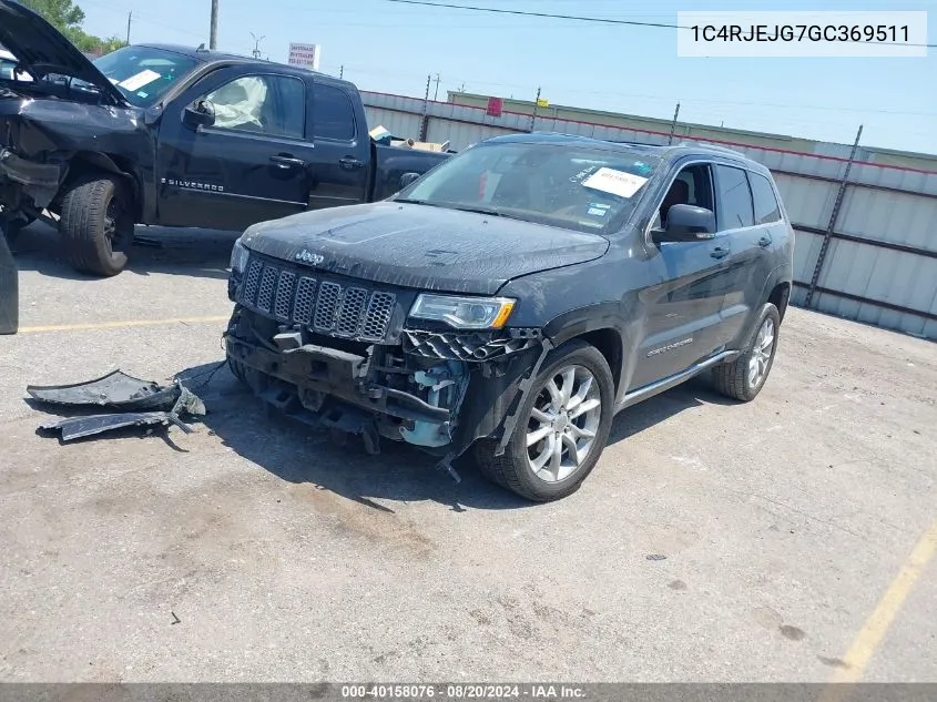 2016 Jeep Grand Cherokee Summit VIN: 1C4RJEJG7GC369511 Lot: 40158076