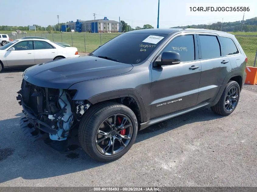 2016 Jeep Grand Cherokee Srt VIN: 1C4RJFDJ0GC365586 Lot: 40185493