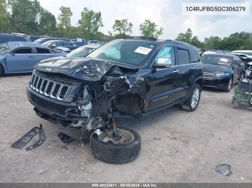 2016 Jeep Grand Cherokee Limited VIN: 1C4RJFBG5GC306279 Lot: 40222611