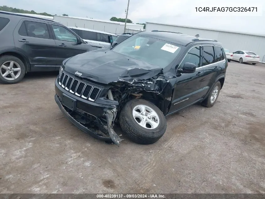 2016 Jeep Grand Cherokee Laredo VIN: 1C4RJFAG7GC326471 Lot: 40239137