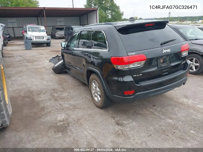 2016 Jeep Grand Cherokee Laredo VIN: 1C4RJFAG7GC326471 Lot: 40239137