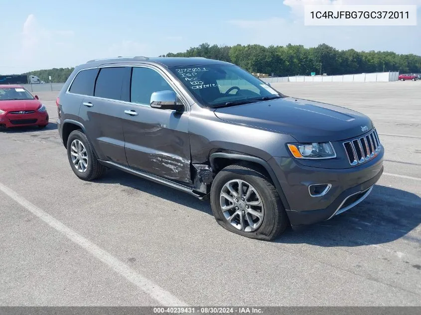 2016 Jeep Grand Cherokee Limited VIN: 1C4RJFBG7GC372011 Lot: 40239431