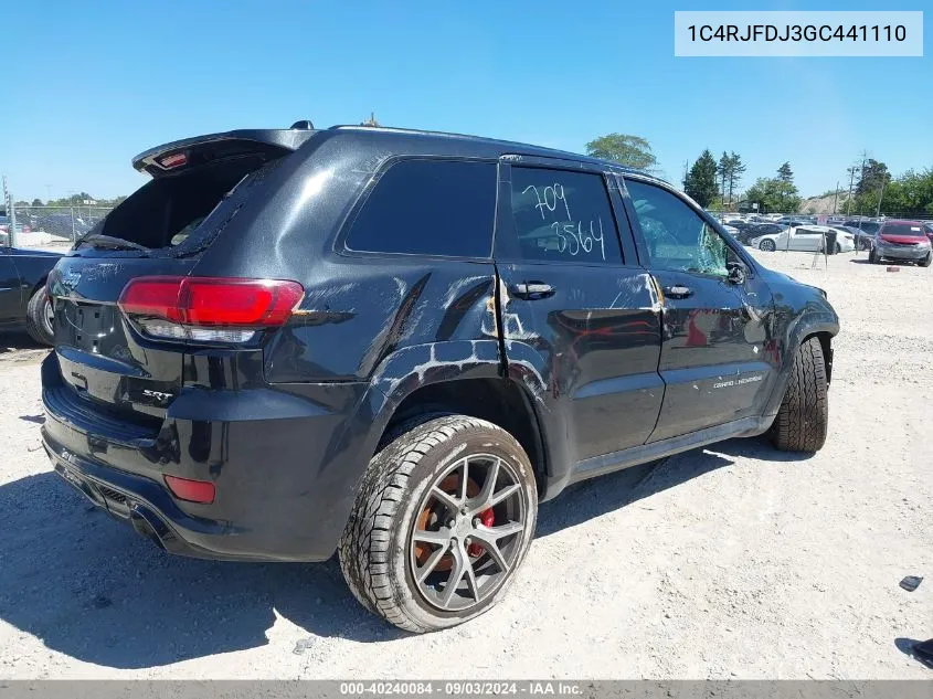 1C4RJFDJ3GC441110 2016 Jeep Grand Cherokee Srt