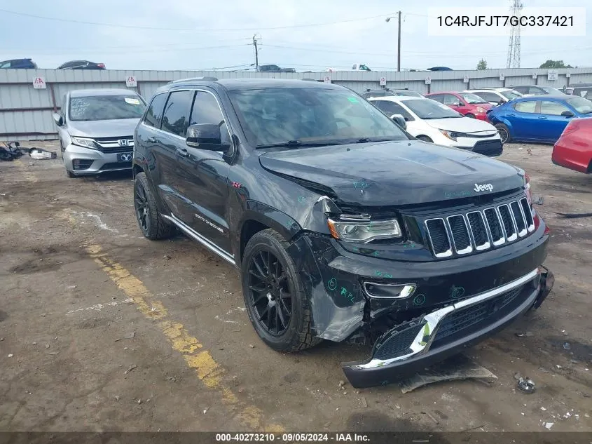 2016 Jeep Grand Cherokee Summit VIN: 1C4RJFJT7GC337421 Lot: 40273210