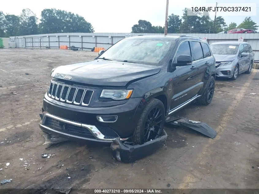 2016 Jeep Grand Cherokee Summit VIN: 1C4RJFJT7GC337421 Lot: 40273210