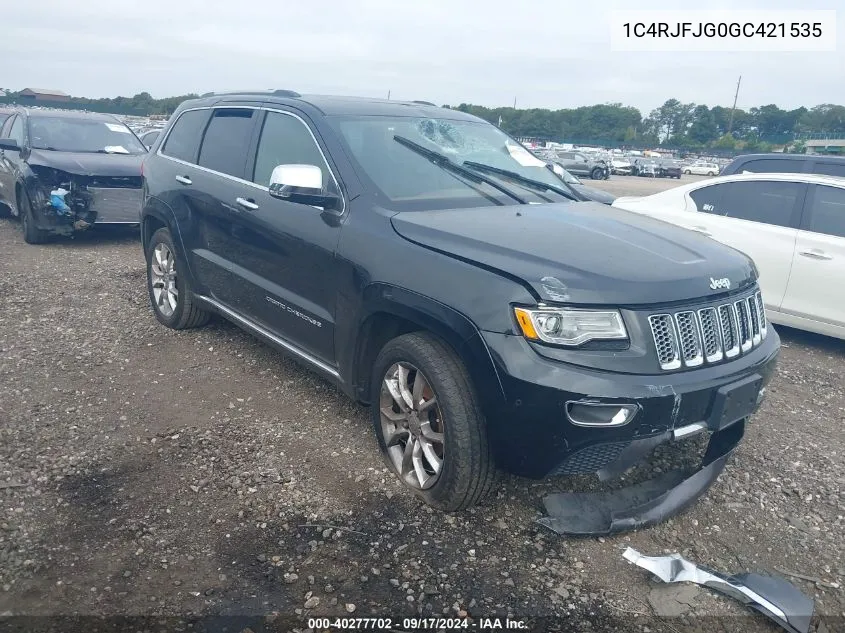 2016 Jeep Grand Cherokee Summit VIN: 1C4RJFJG0GC421535 Lot: 40277702