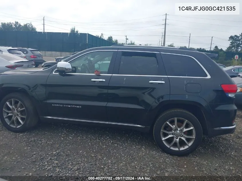 2016 Jeep Grand Cherokee Summit VIN: 1C4RJFJG0GC421535 Lot: 40277702