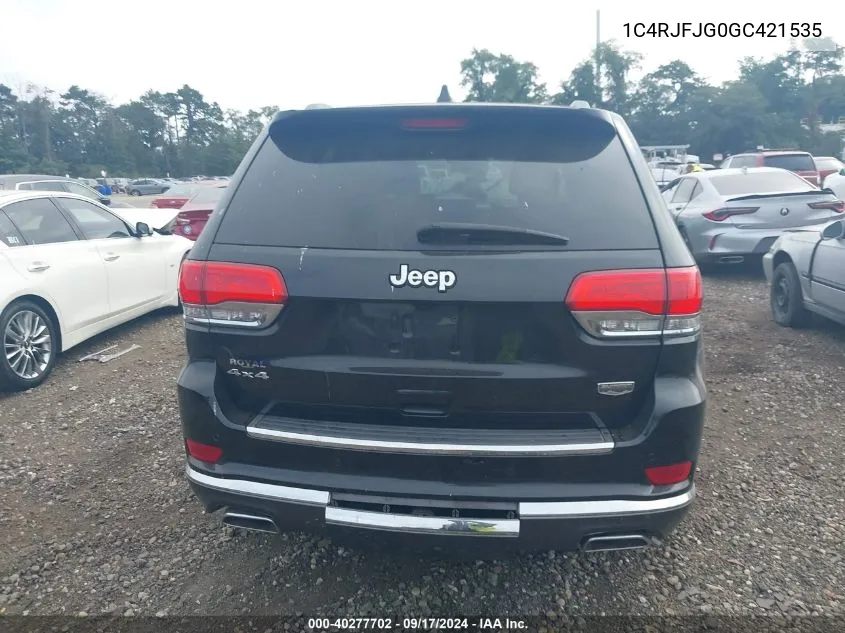 1C4RJFJG0GC421535 2016 Jeep Grand Cherokee Summit