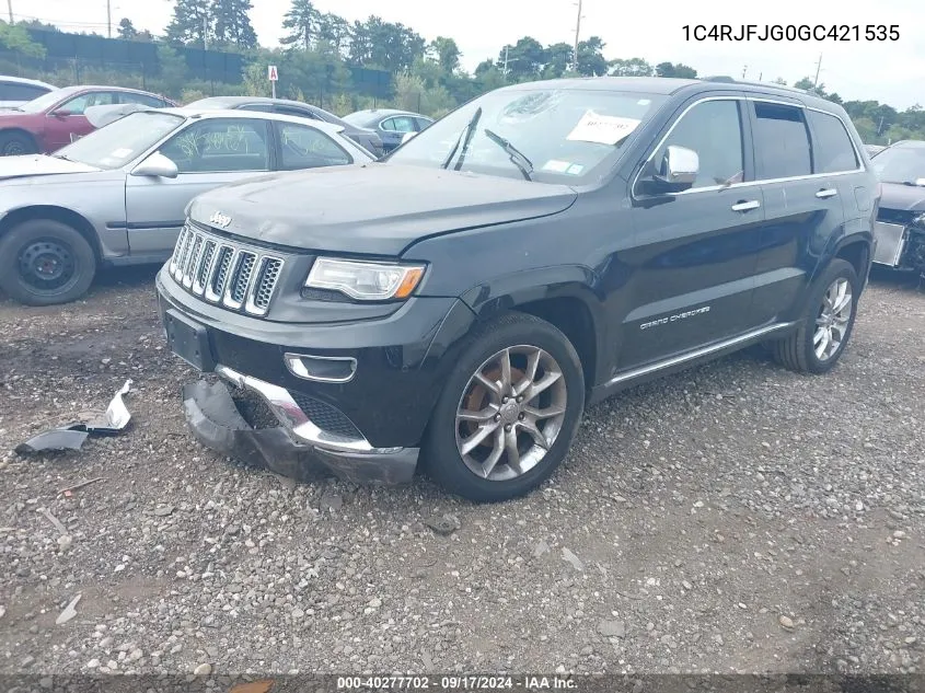 1C4RJFJG0GC421535 2016 Jeep Grand Cherokee Summit