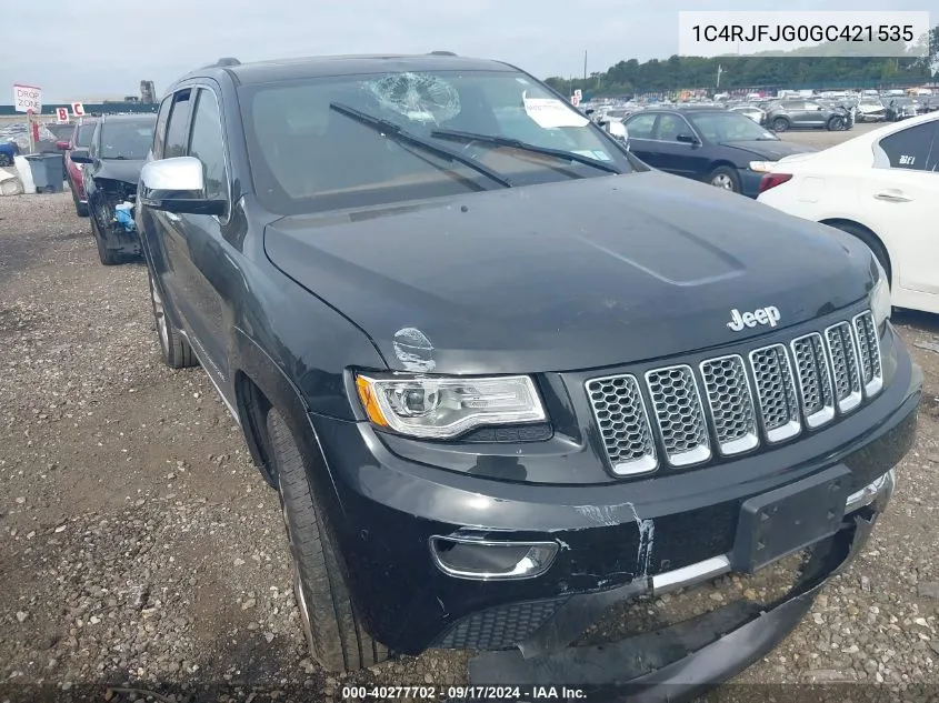 2016 Jeep Grand Cherokee Summit VIN: 1C4RJFJG0GC421535 Lot: 40277702