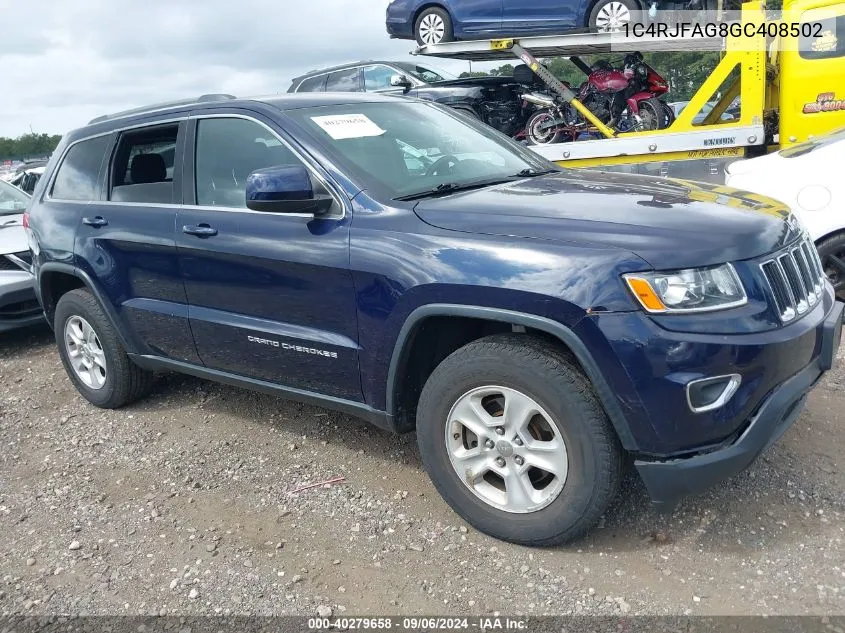 1C4RJFAG8GC408502 2016 Jeep Grand Cherokee Laredo